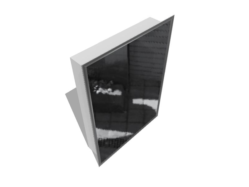 Jensen Focus 16in x 22in White Recess-Mounted Medicine Cabinet with  Frameless Polished Edges Mirror Door, Reversible Door Swing, Plastic Shelves  - B7733