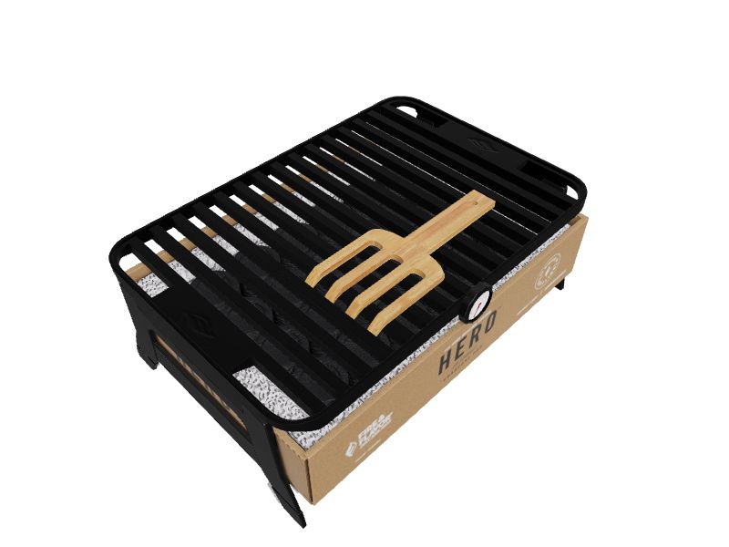 Fire & Flavor Hero Black Charcoal Grill in the Charcoal Grills