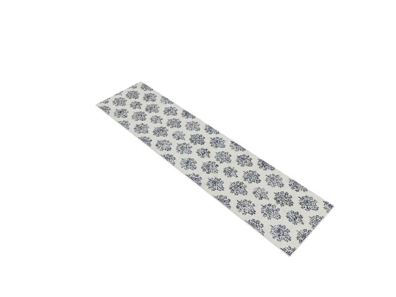 allen + roth 2 x 8 Blue Indoor Geometric Farmhouse/Cottage Runner Rug in the Rugs department at