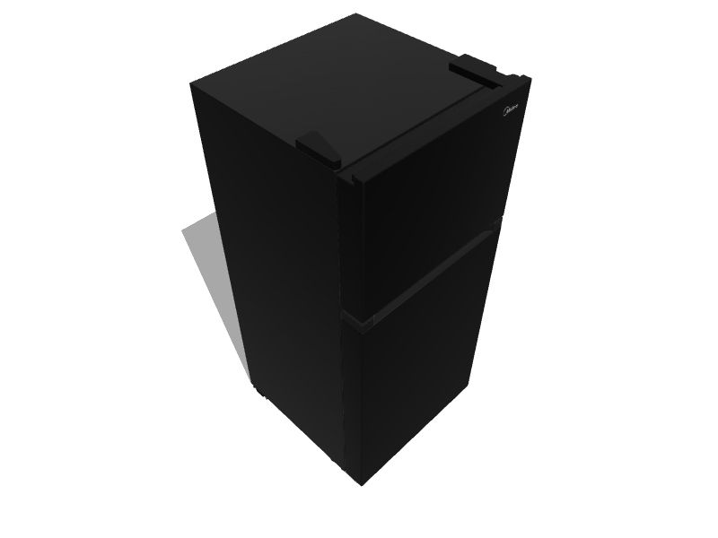 Midea 18cu ft TopFreezer Refrigerator (Black) ENERGY STAR in the Top