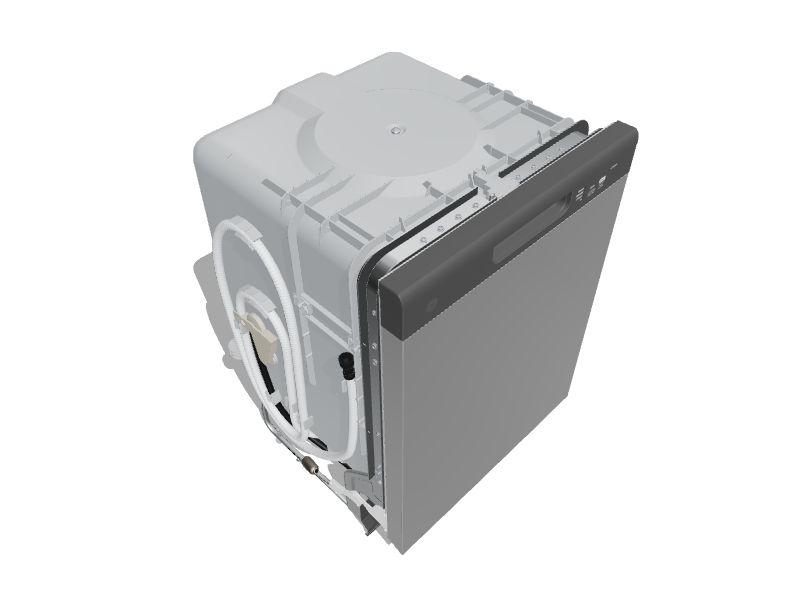 GE 24 Wide Front Control 60 Decibel Stainless Dishwasher - GDF450PSRSS
