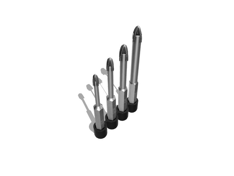 Black & Black & Decker 16902, Set of 10 New 1/4 Glass/Tile Drill Bits