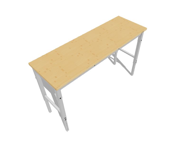 NewAge Products 72in W x 43in H White Bamboo Adjustable Height Work Bench in the Work Benches