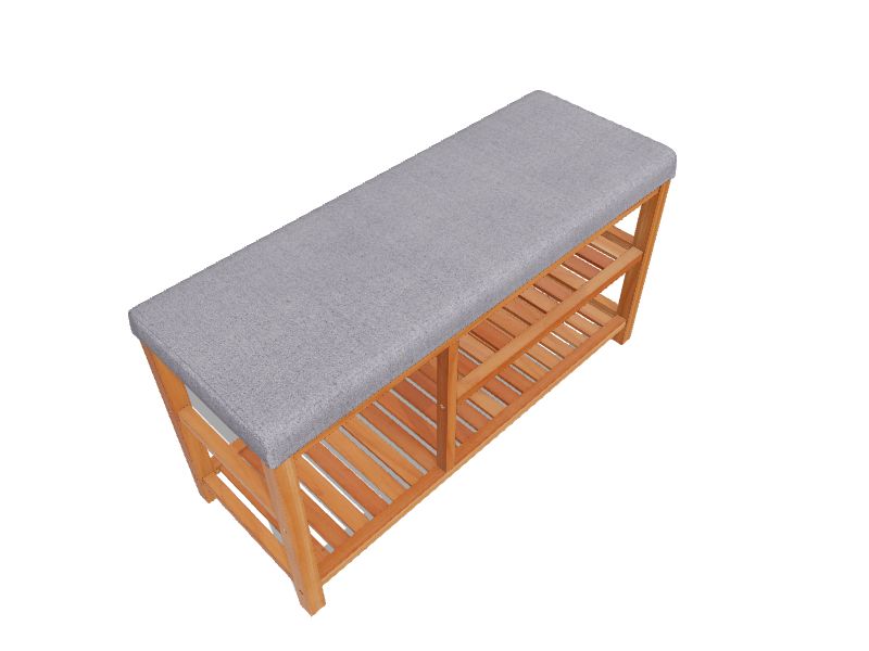 VEIKOUS Modern Grey Storage Bench 33 in x 12.6 in x 17 in at Lowes