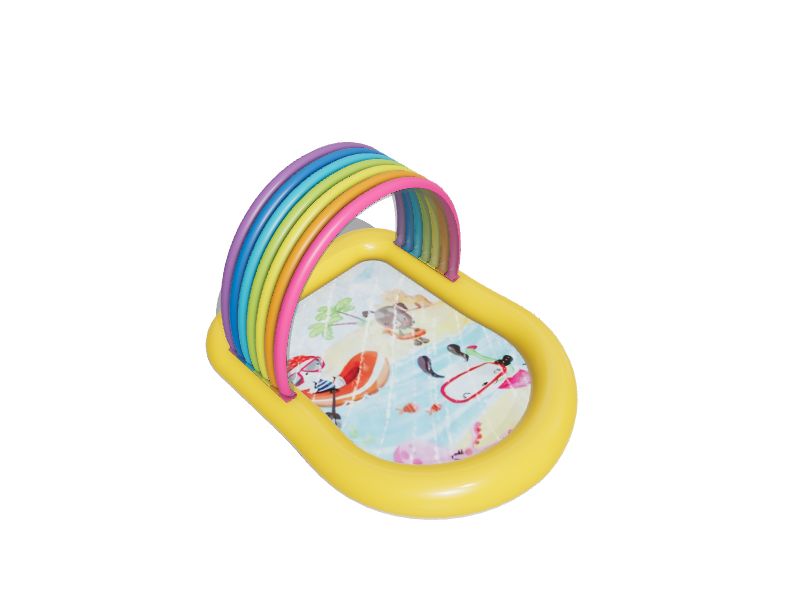 Intex 4.58-ft x 4.25-ft x 34-in Inflatable Top Ring Oval Above-Ground ...