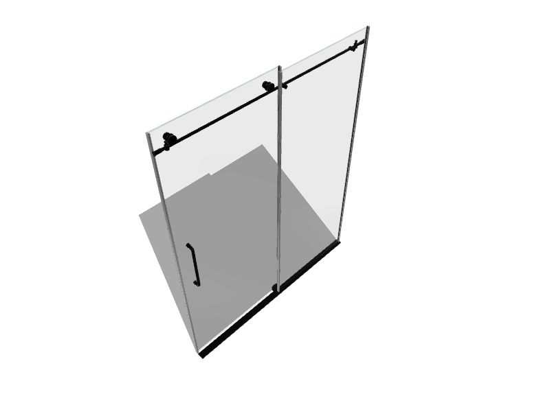 ANZZI 76 x 60 inch Frameless Tinted Shower Door in Brushed Nickel, Leon Water  Repellent Glass Shower Door with Seal Strip, Easy Gilde Sliding Shower Door  Parts Rollers, SD-AZ13-02BN-T 