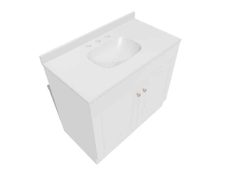 Project Source White 36-in White Undermount Single Sink Bathroom Vanity with White Cultured Marble Top