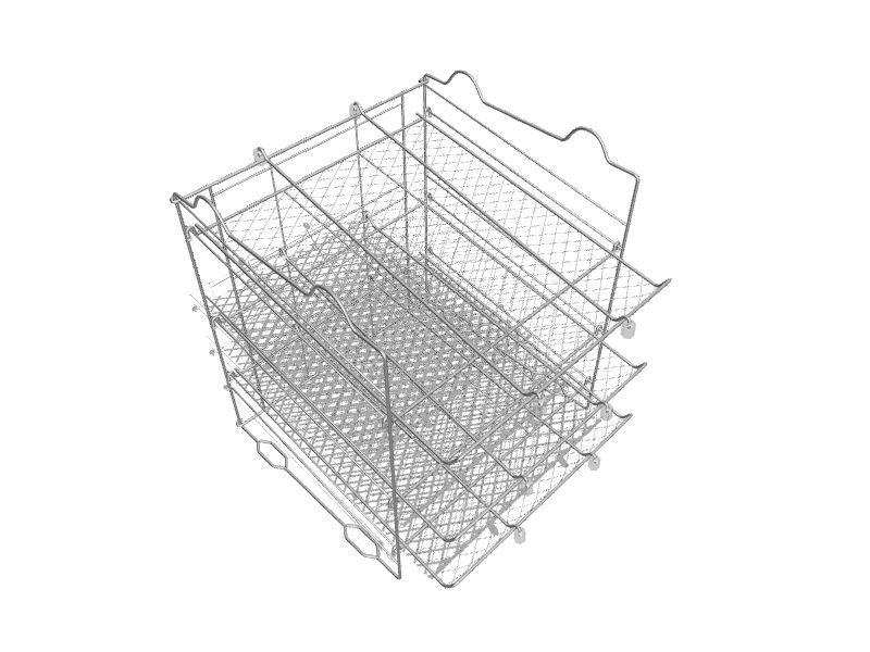 Kitchen Details 11.42-in W x 11.02-in H 3-Tier Freestanding Metal Can Rack