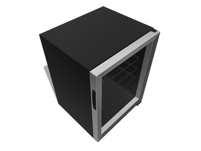 NewAir 18.9in W 23Bottle Capacity Black, Stainless Freestanding Wine