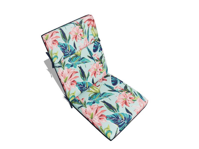 Mainstays 44 x 21 Turquoise Medallion Rectangle Outdoor Chair Cushion, 1  Piece 