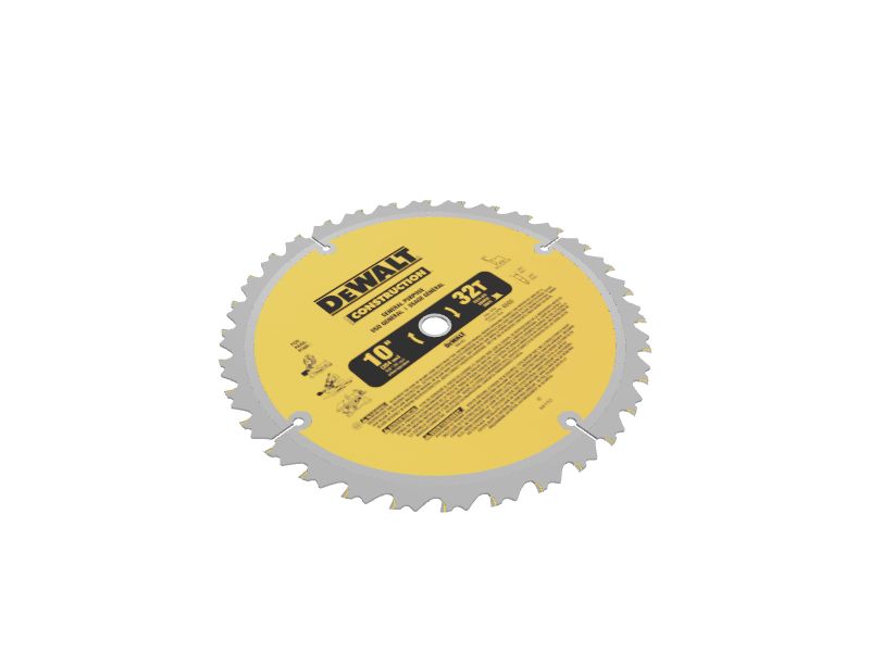 DEWALT 10in 32 and 60Tooth Fine Finish Carbide Miter/Table Saw Blade