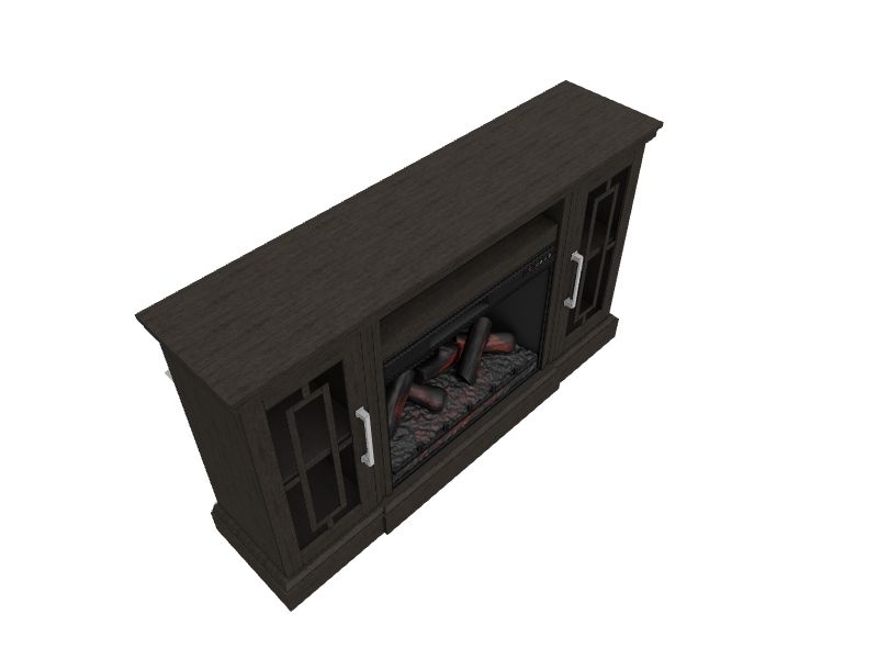 allen + roth 62in W Weathered Gray Tv Stand Infrared Quartz Electric