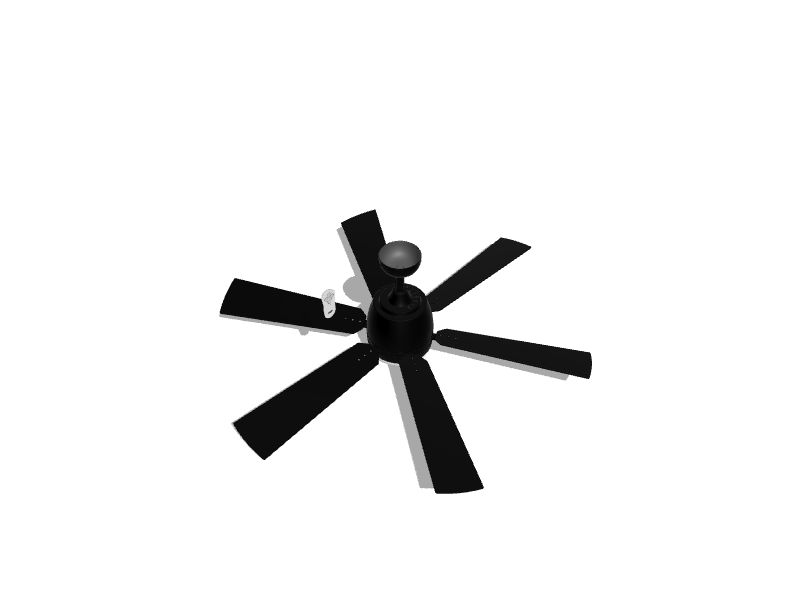 Harbor Breeze Bradbury 48-in Matte Black Integrated LED Indoor Downrod or  Flush Mount Ceiling Fan with Light and Remote (6-Blade)