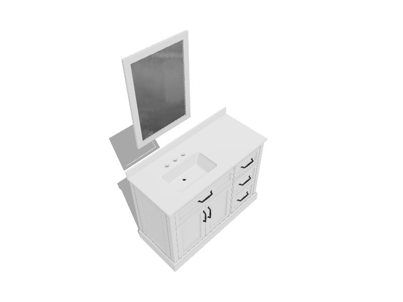 Style Selections Rowan 48in Antique White Undermount Single Sink