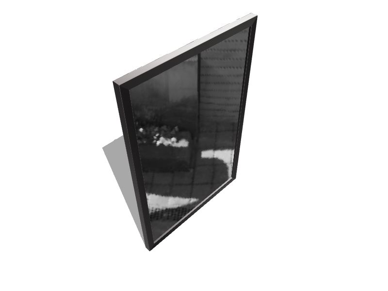 Empire Art Direct Contempo Brushed Stainless Steel Rectangular Wall Mirror, 20 x 30 - Black