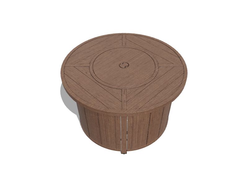 Style Selections 40in W 55000BTU Brown Steel Round Propane Gas