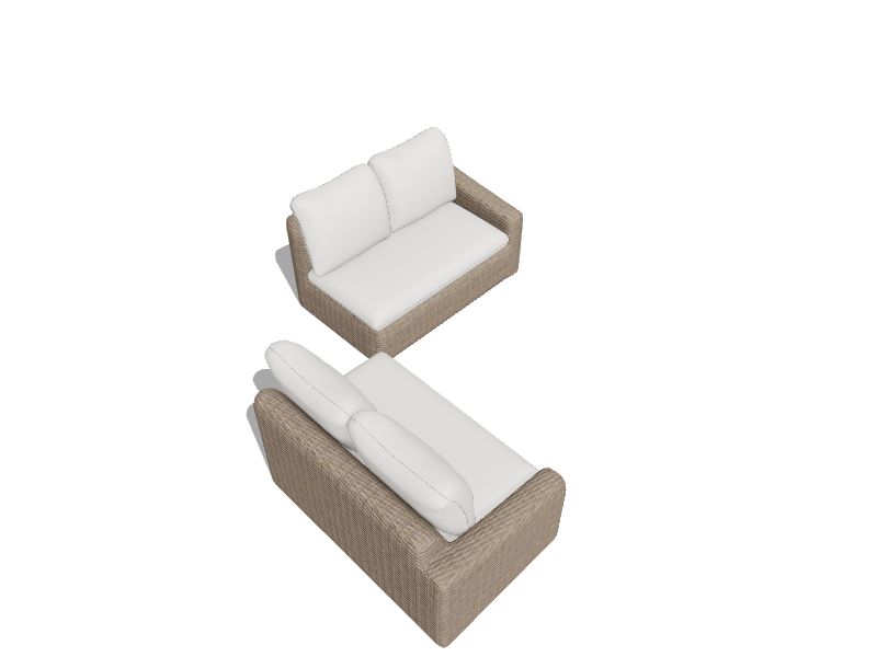 allen + roth Maitland Wicker Outdoor Sectional with Tan Cushion(S) and