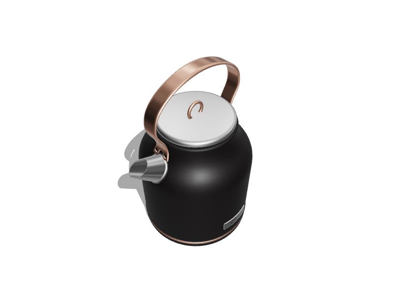 Haden Dorset 1.7 Liter (7-Cup) Stainless Steel Electric Kettle ,Black/Copper