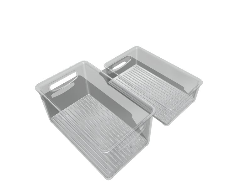 White Large Plastic Storage Bin 6 Pack - by TCR