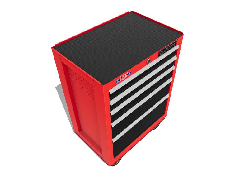 CRAFTSMAN 2000 Series 26.5-in W x 34-in H 5-Drawer Steel Rolling Tool Cabinet (Red) in the Bottom Tool Cabinets department at Lowes.com