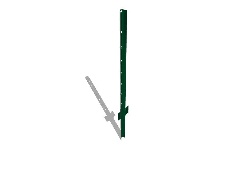 GARDEN CRAFT 36in Powdercoated Steel Upost For Garden Fence in the Fence Hardware, Parts