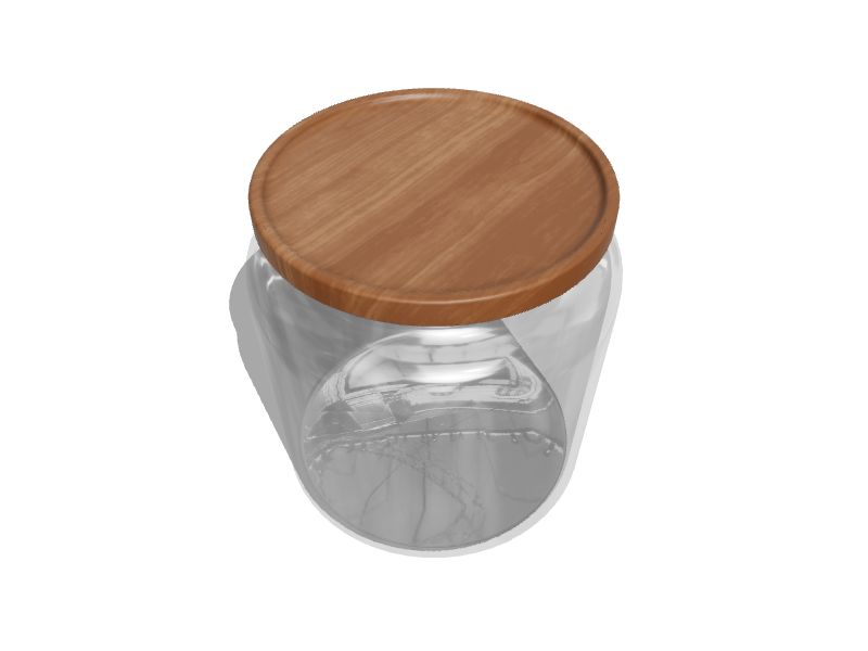 1 1/2 Quart Modern Montana Jar with Wooden Acacia Lid | 4 Pack