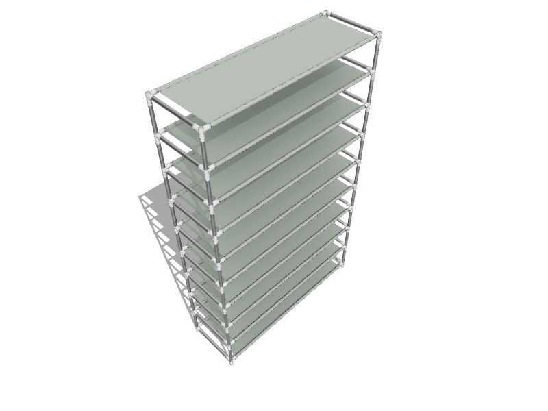 Simplify 50 Pair Grey Shoe Rack