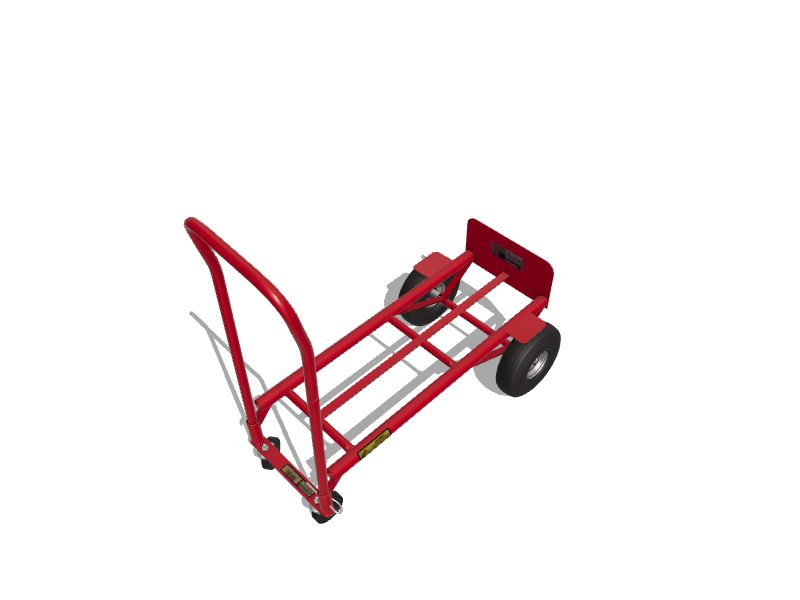 Milwaukee 800-lb Capacity 2-Wheel Red Steel Convertible Hand Truck