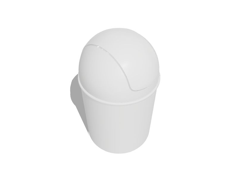 Umbra Garbino Trash Can– White – 2.25 Gallon