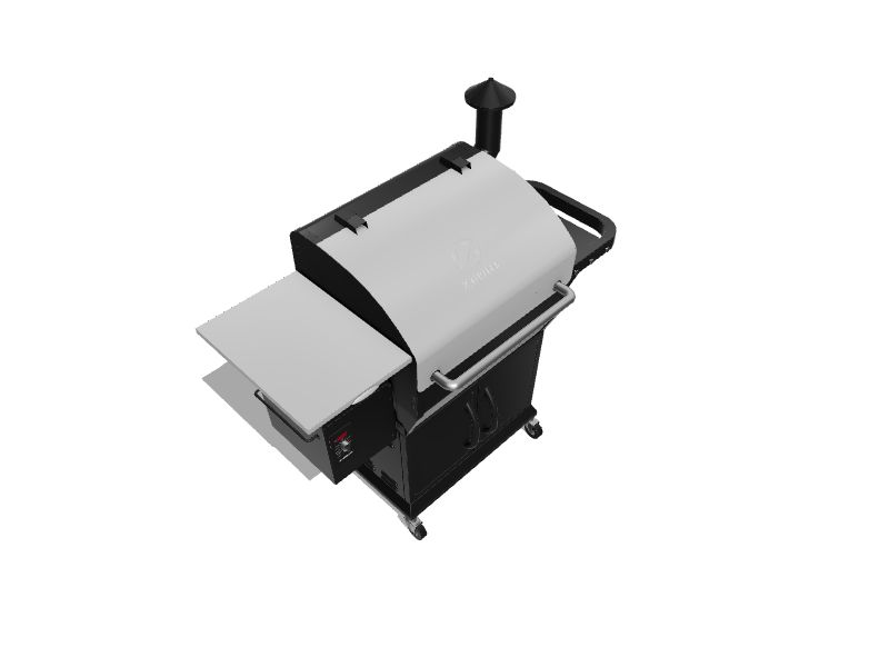 Z GRILLS 1000D3E 1060Sq in Silver Black Pellet Grill in the Pellet Grills department at
