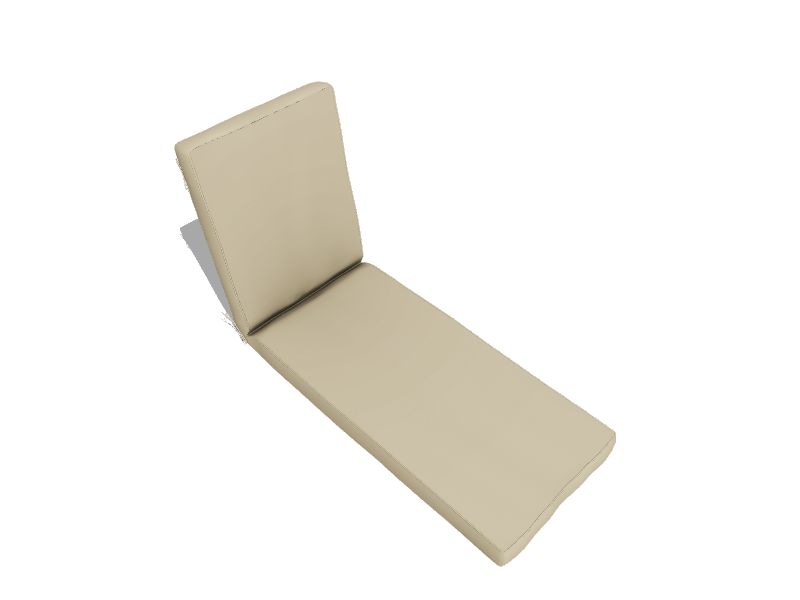 allen + roth 47in x 23in Madera Linen Wheat Patio Chaise Lounge Chair