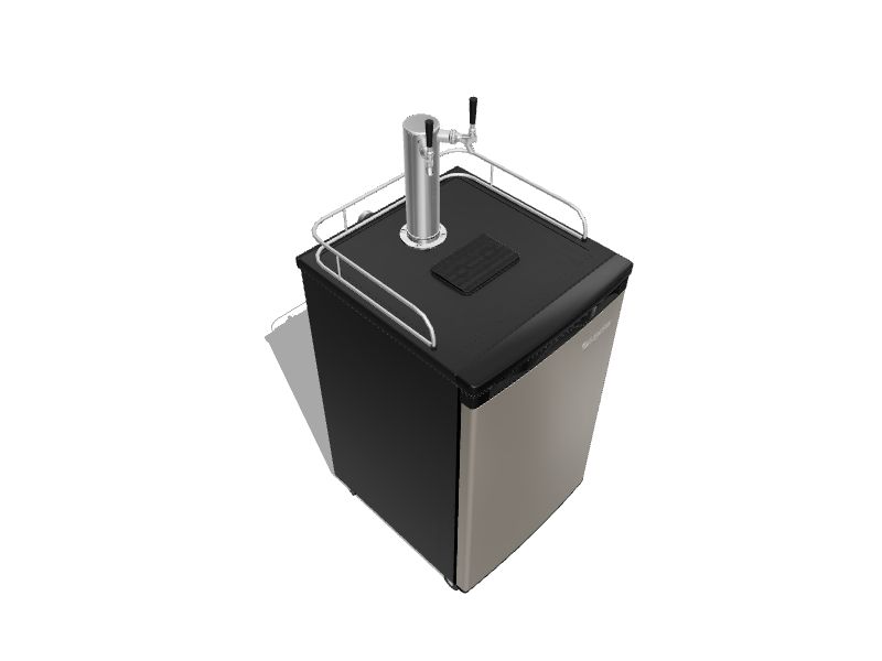 EdgeStar Double Tap Halfbarrel Keg Stainless Steel Manual Freestanding