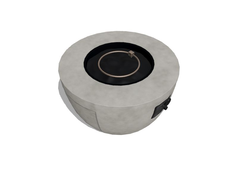 allen + roth 36in W 50000BTU Concrete Look Portable Composite Propane