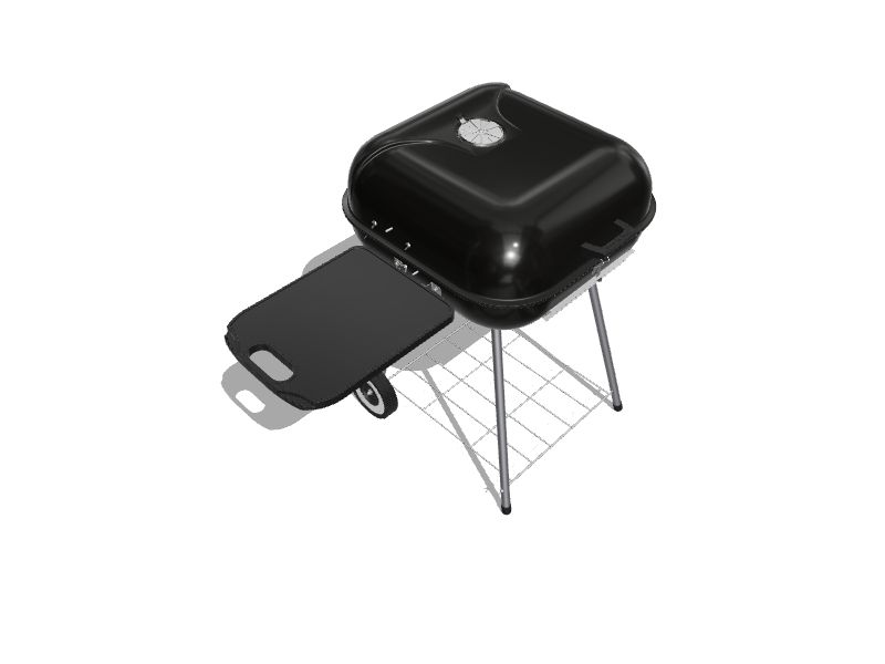 Outsunny 17.75-in W Black Charcoal Grill in the Charcoal Grills department  at