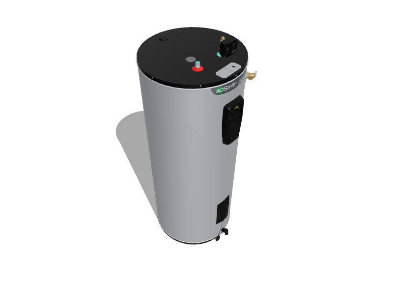 12 50 DFRT - 50 Gallon Smart Tall Electric Water Heater w/Leak Detection  and Shut Off Valve - 12 Year Warranty