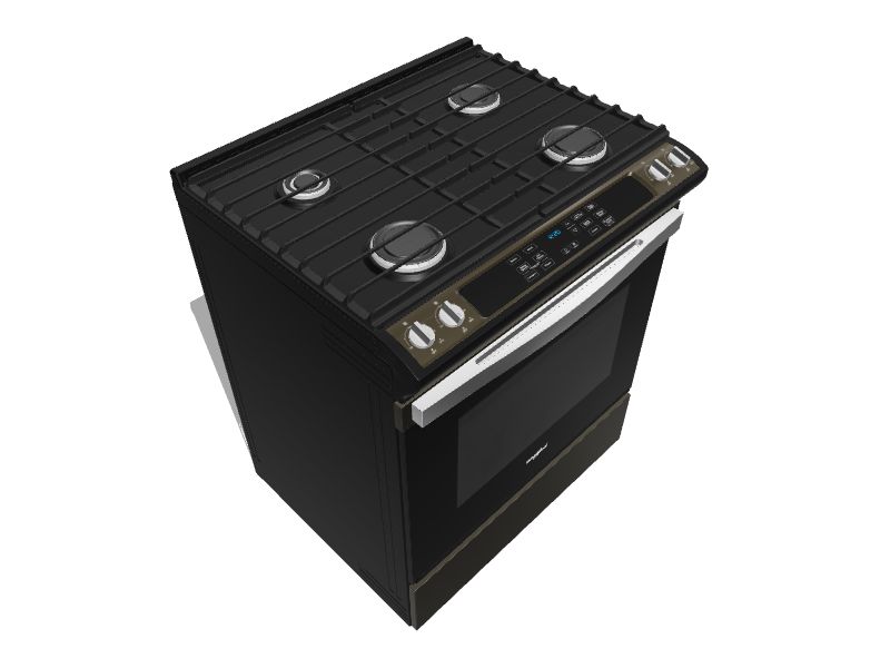 Whirlpool 30in 4 Burners 5cu ft Selfcleaning Slidein Gas Range (Fingerprint Resistant Black