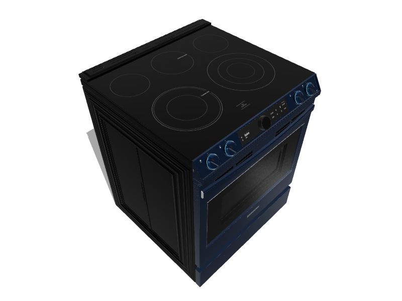 Bespoke Smart Slide-In Electric Range, Navy Steel (6.3 cu ft)