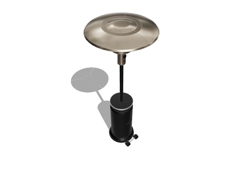 Hanover 41000BTU Black Steel Floorstanding Liquid Propane Patio Heater