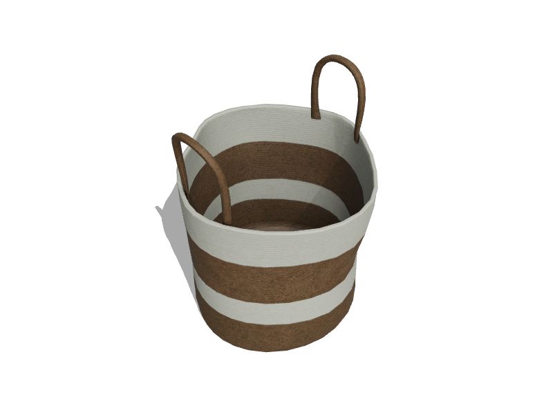 allen + roth Basket 16-in W x 16-in H x 16-in D Cream Jute Collapsible ...