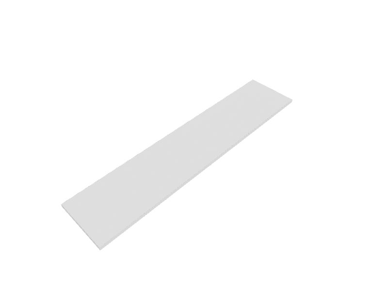 Rubbermaid White Shelf Board 35.8in L x 7.8in D (1 Decorative Shelves