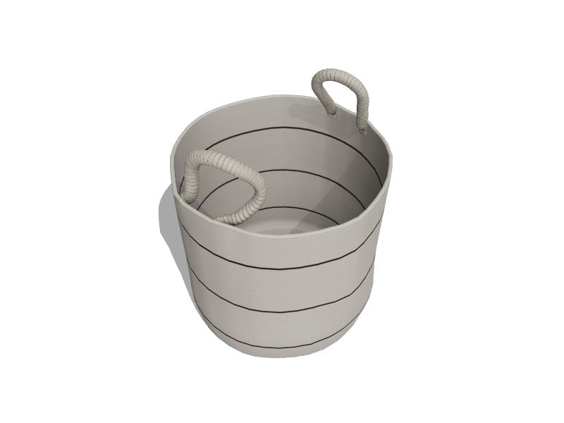 allen + roth Basket 16-in W x 16-in H x 16-in D Cream Cotton ...