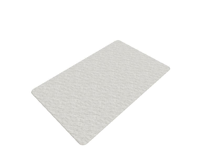 Origin 21 O21 White 20" x 32" Memory Foam Faux Fur Bath Mat 32in x 20