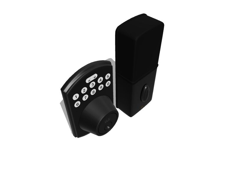 RELIABILT Arch Matte Black Single Cylinder Electronic Deadbolt Lighted