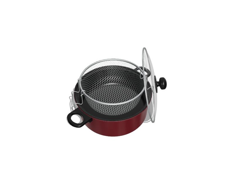 Chefman Dual-Cook Pro Deep Fryer 4.5qt Removable Basket Stainless Steel