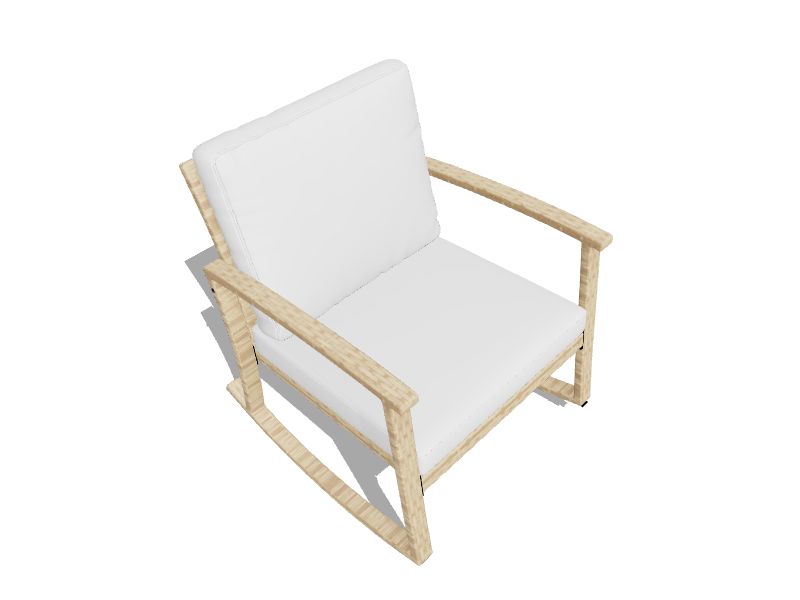 Ontwapening Zwerver Bemiddelen Safavieh Daire Wicker Natural Metal Frame Rocking Chair(s) with White  Cushioned Seat in the Patio Chairs department at Lowes.com