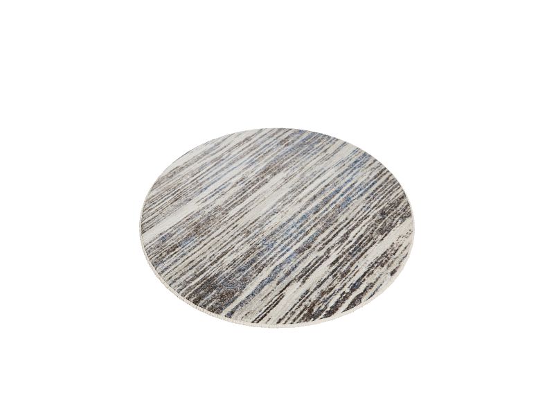 Origin 21 Blue Lines 8 x 8 Gray-Blue Round Indoor Area Rug in the ...