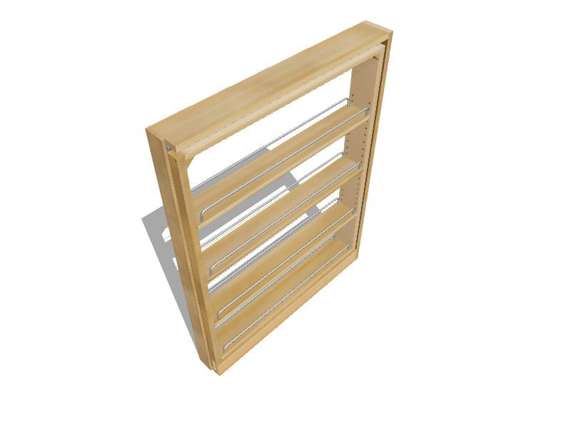 Rev-a-shelf 432-bf-3c Narrow Vertical Wooden Pull Out Sliding