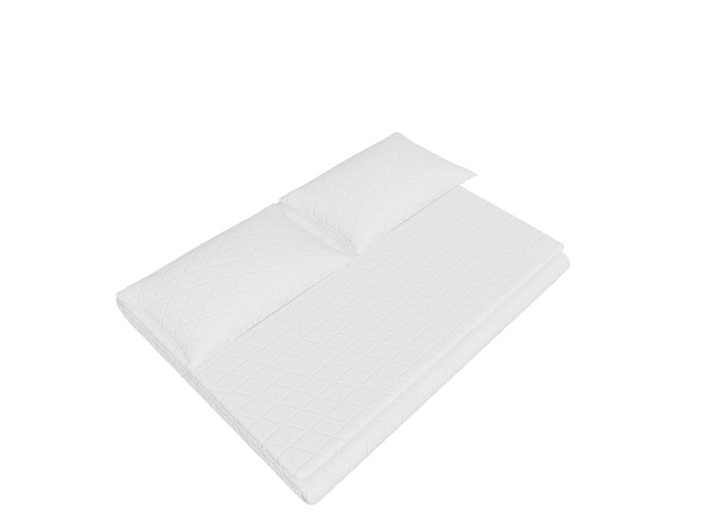 Origin 21 Triangle Stitch 3Piece White King/California King Quilt Set