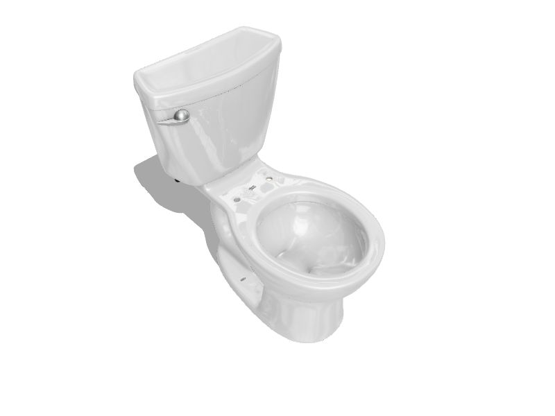 American Standard Cadet 3 White Round Standard Height 2piece Toilet 10