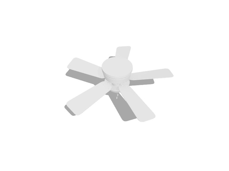 Hunter Conroy 42in Snow White LED Indoor Flush Mount Ceiling Fan with
